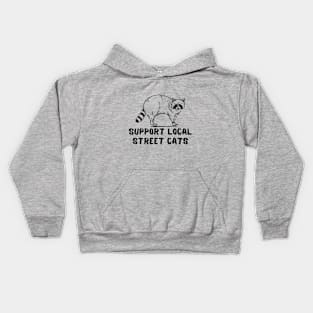 Raccoon Funny Sayings Design Kids Hoodie